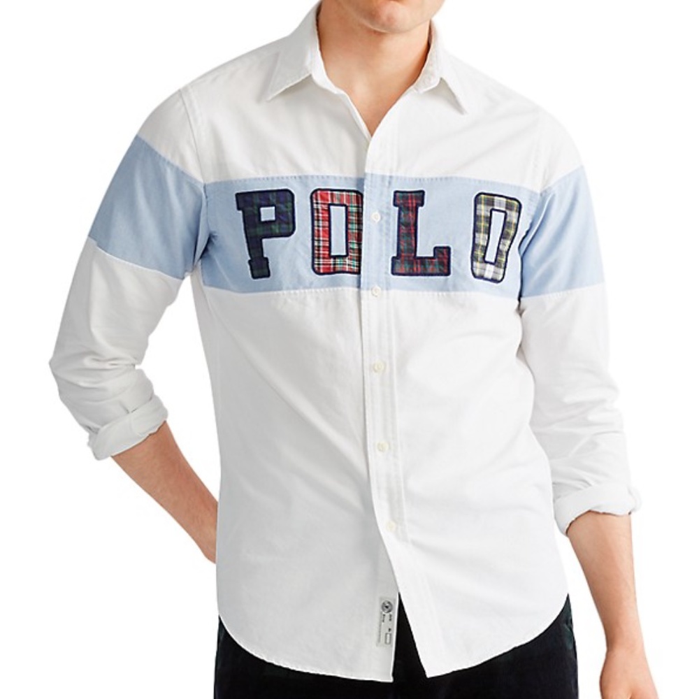 Classic fit Polo Appliqué Logo Oxford Shirt-XL